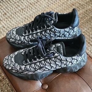 Jimmy Choo Black and Gray Patterned Sneakers